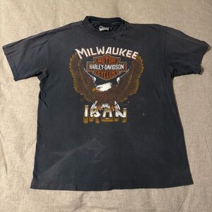 Harley Davidson Vintage Single Stitch T-Shirt Milwaukee Iron Cincinnati 90s